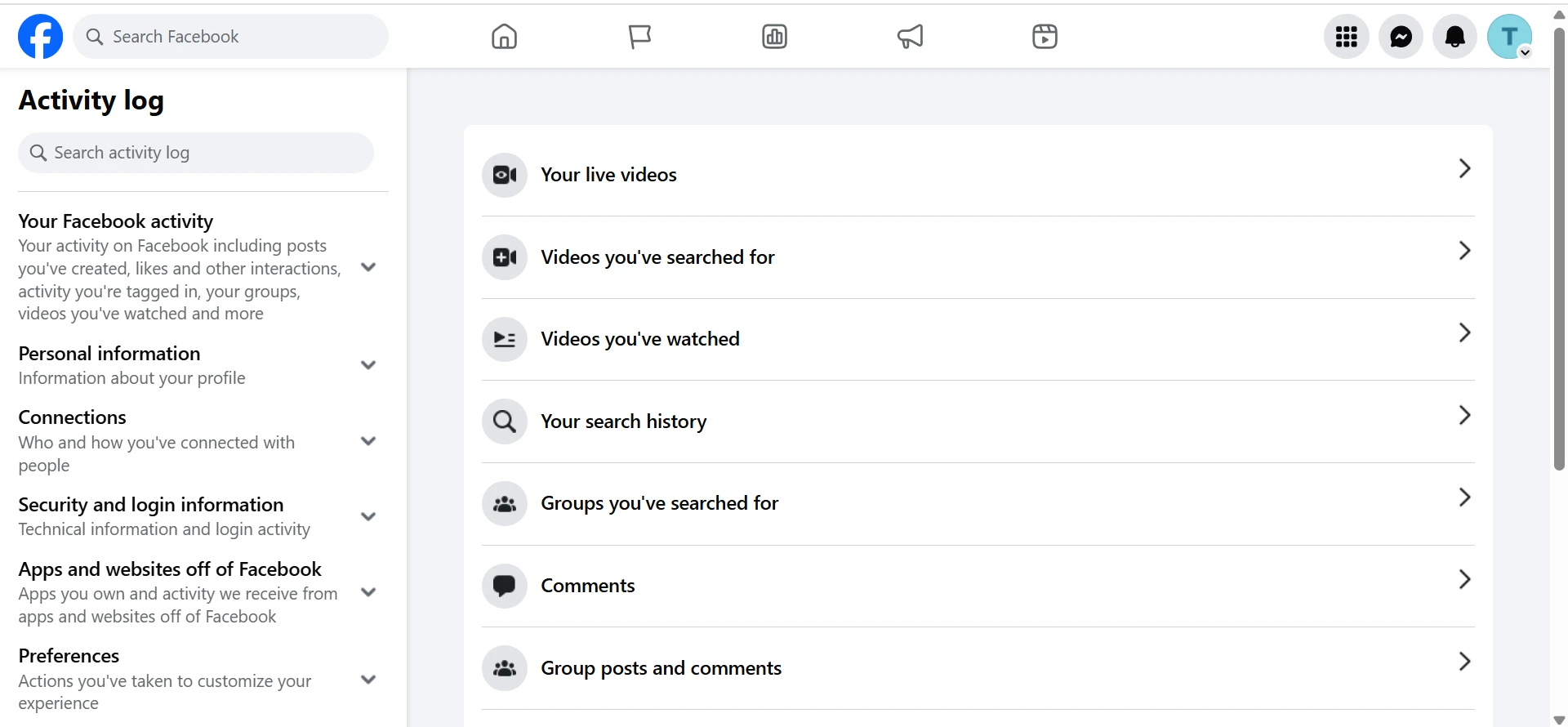 Activity Log