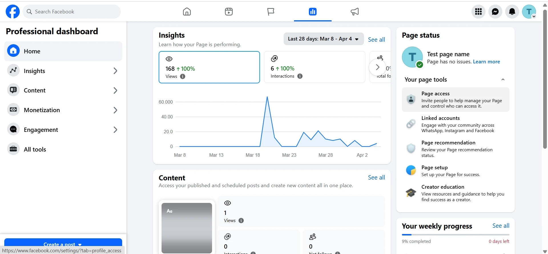 Professional Dashboard