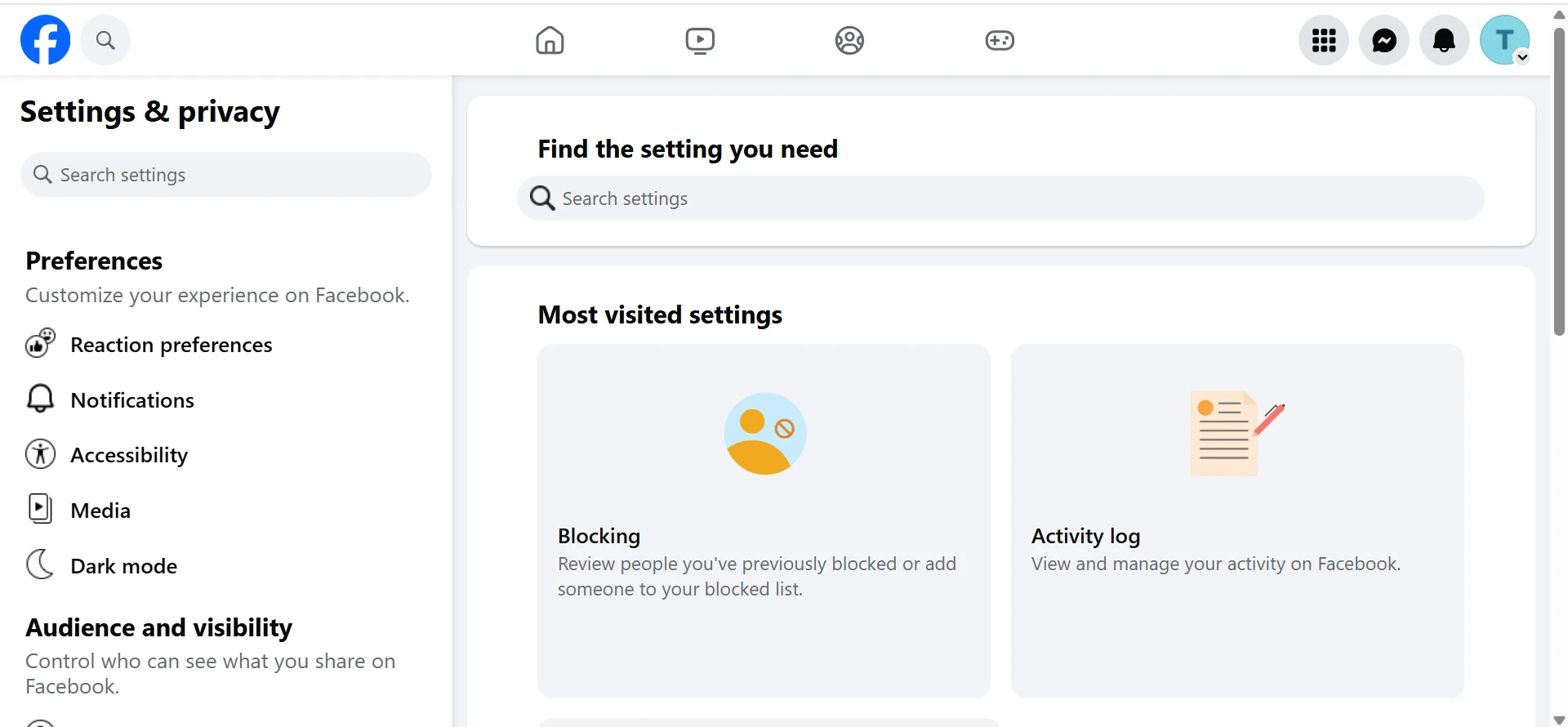 Settings Screen