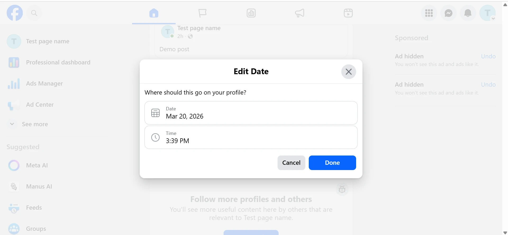 Close Date Modal