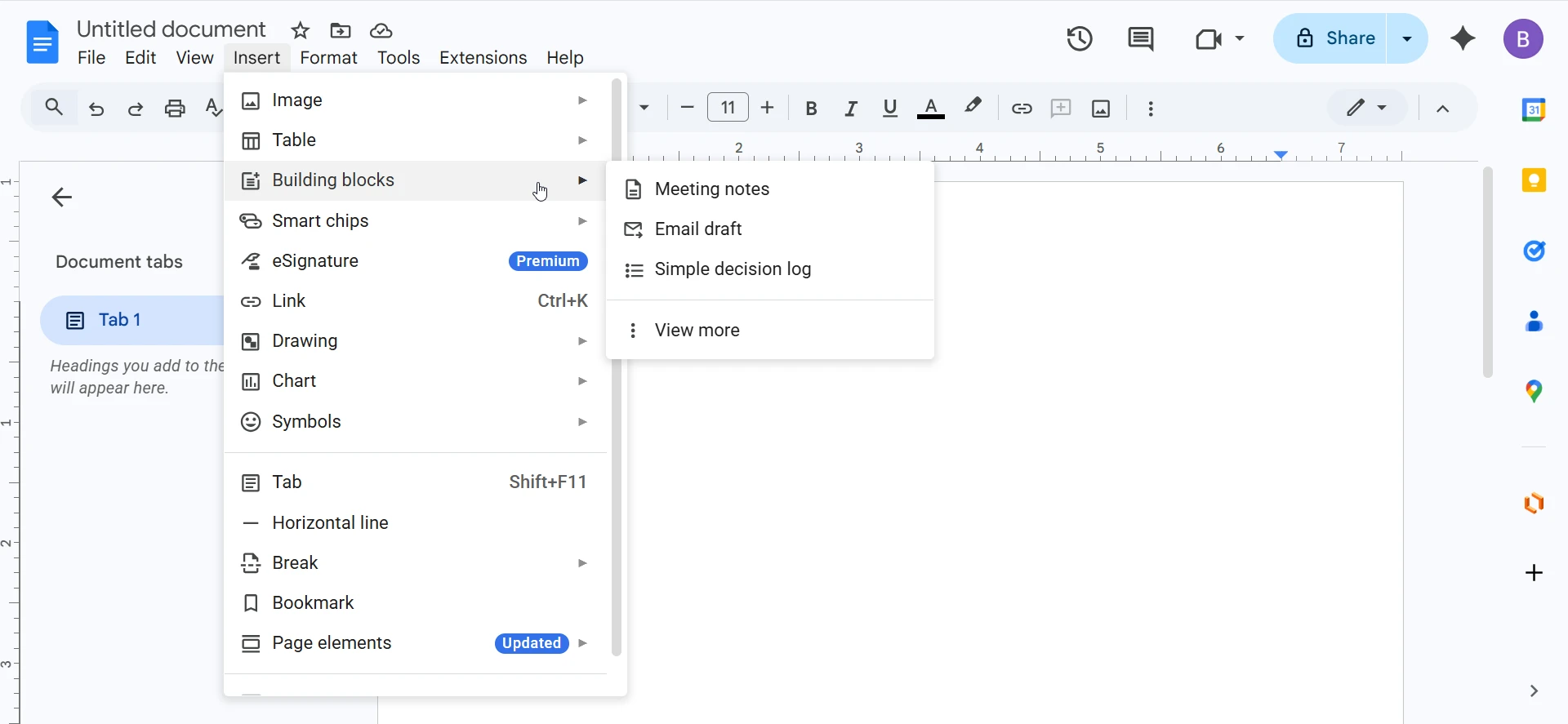 Insert email draft