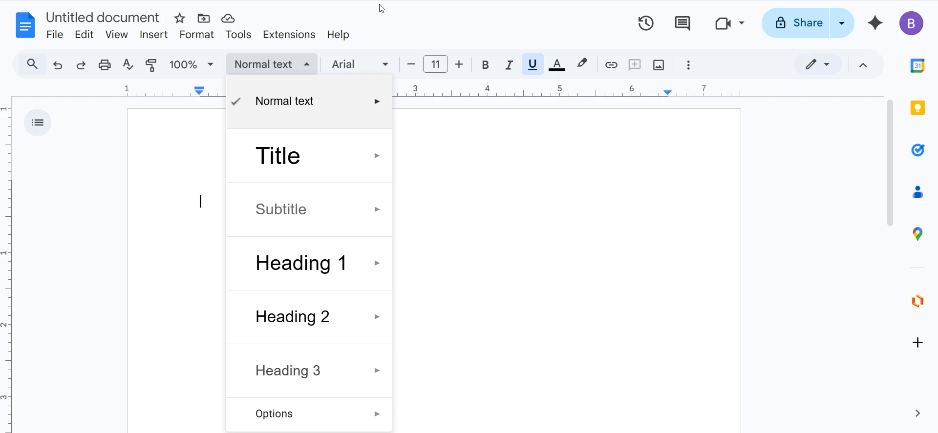 Text hierarchy