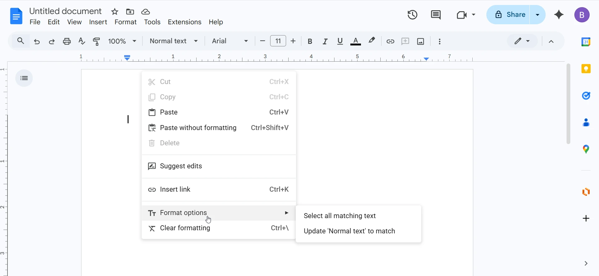 Select matching text