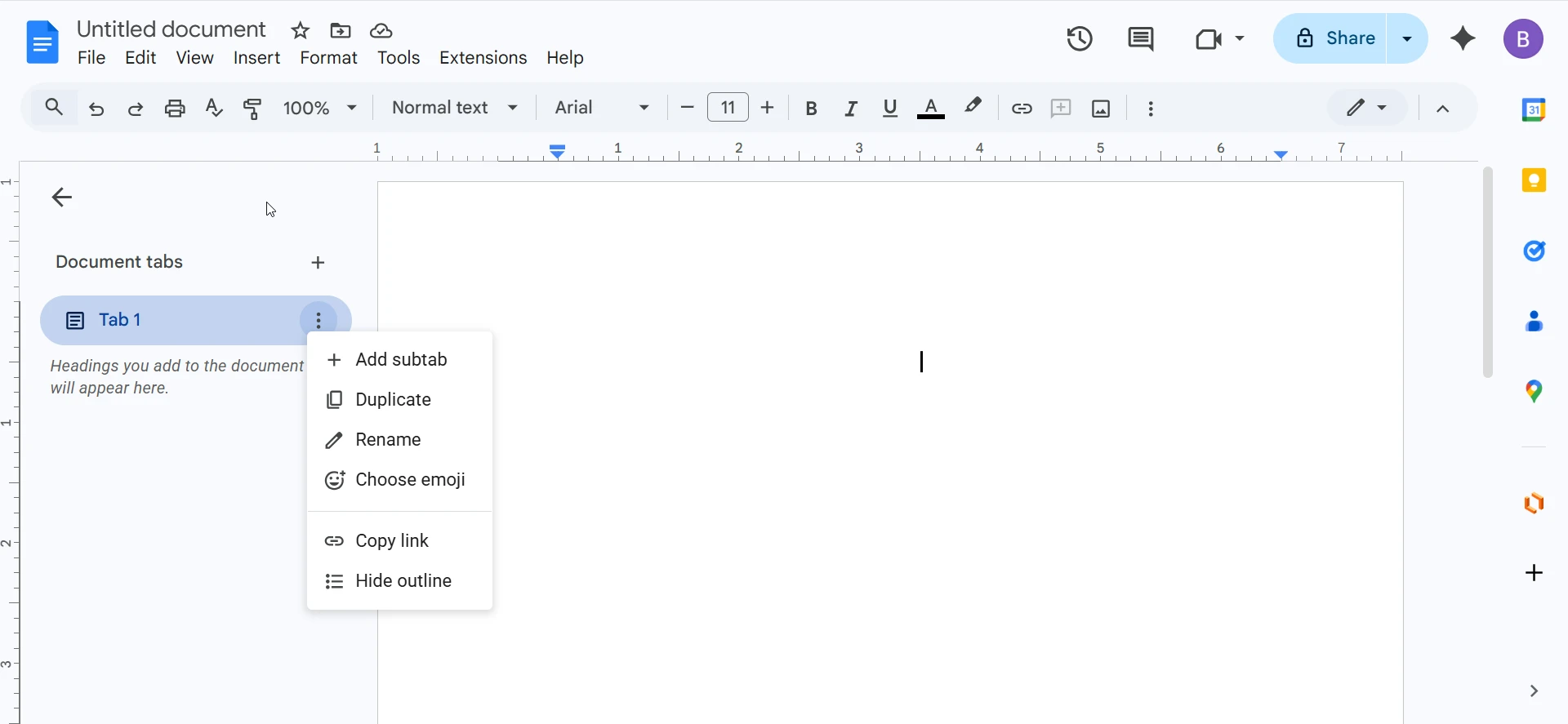 Add subtab