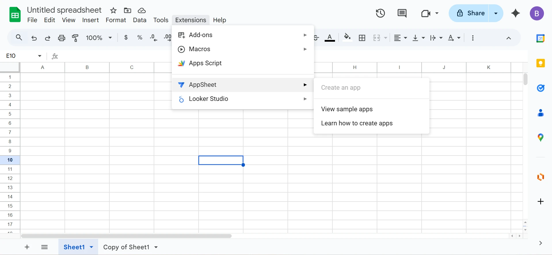 View sample apps