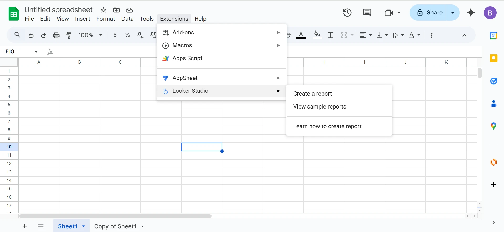 Create report
