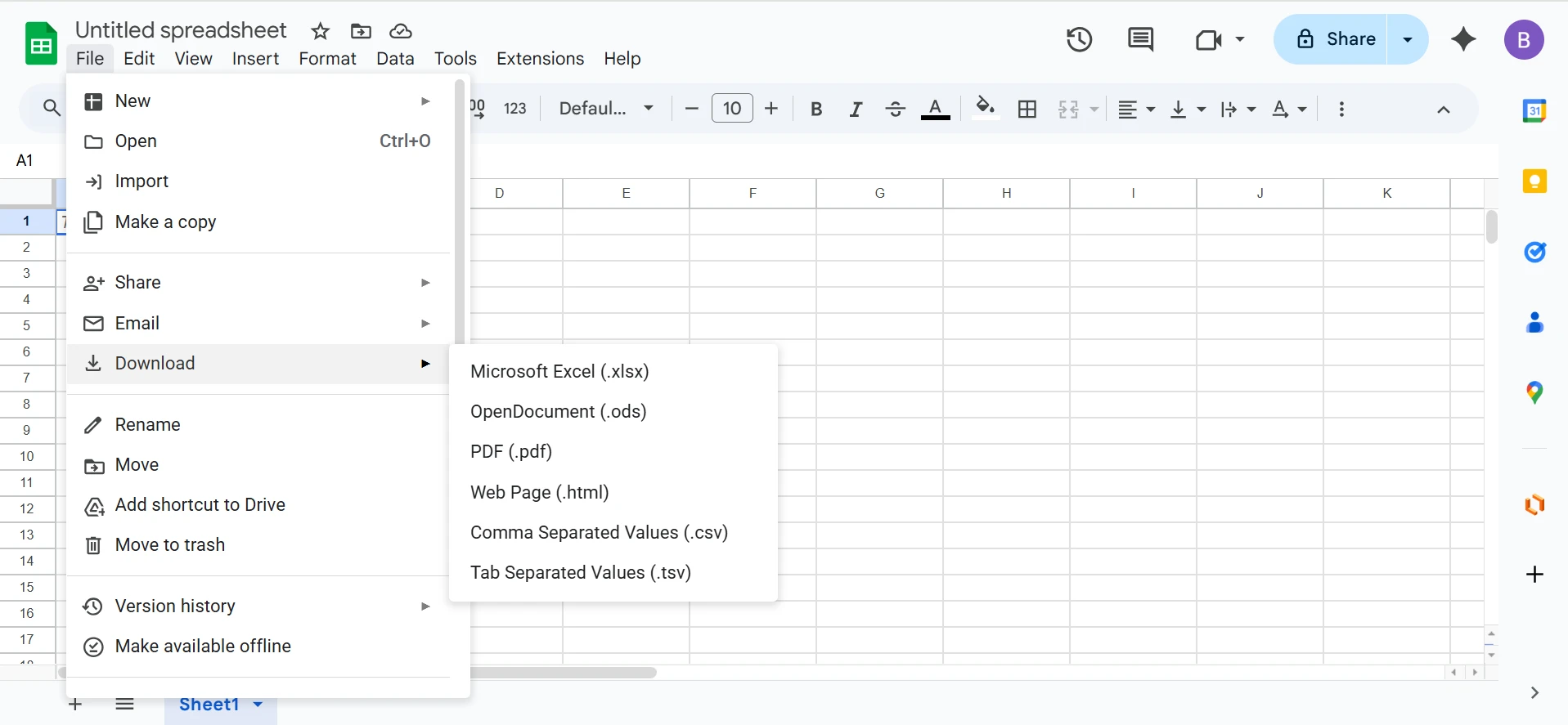 Download CSV