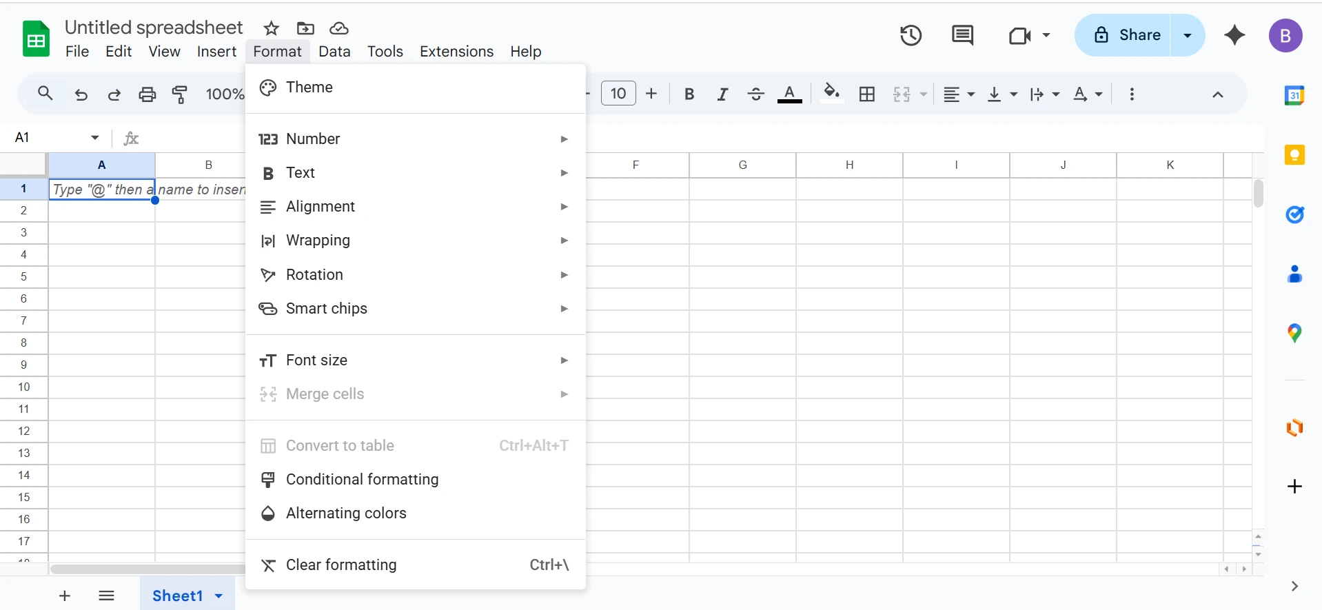 Conditional formatting