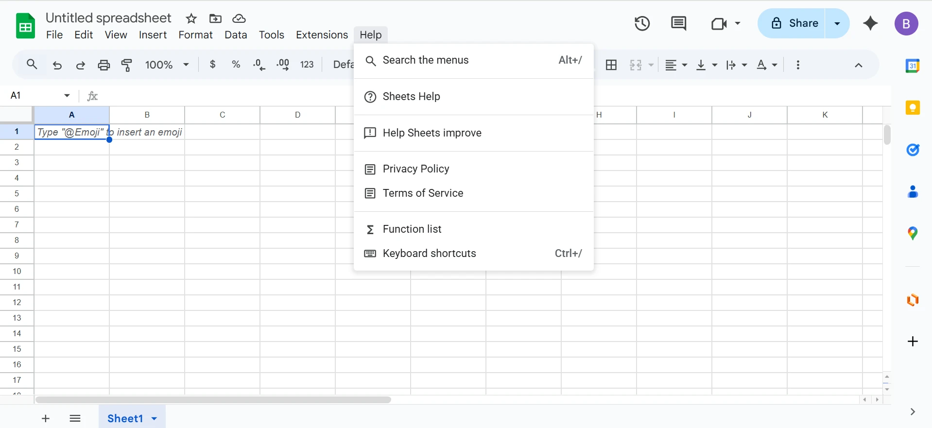 Help Sheets