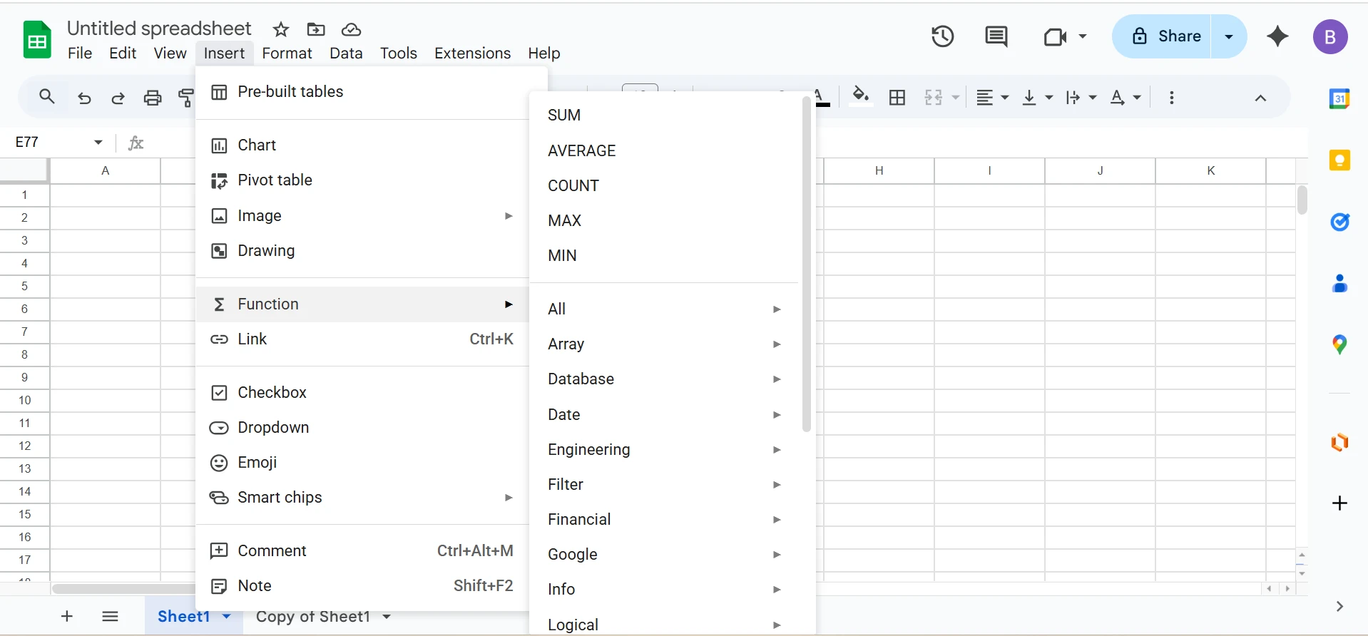 Select functions