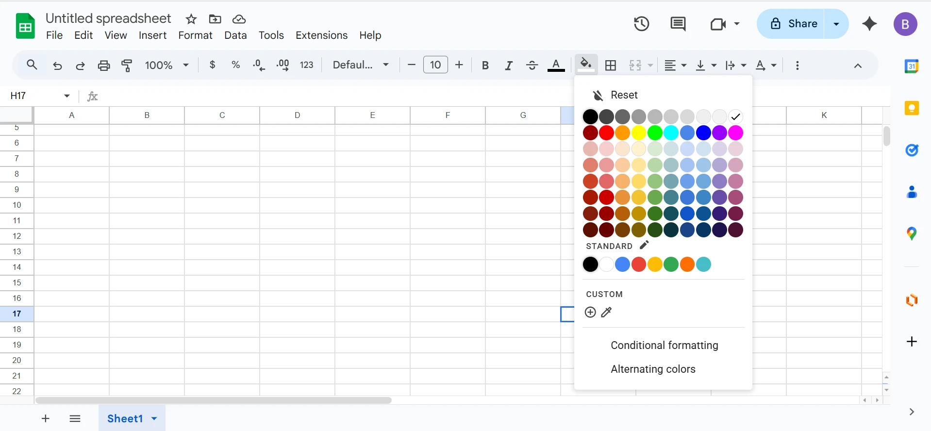 Fill color