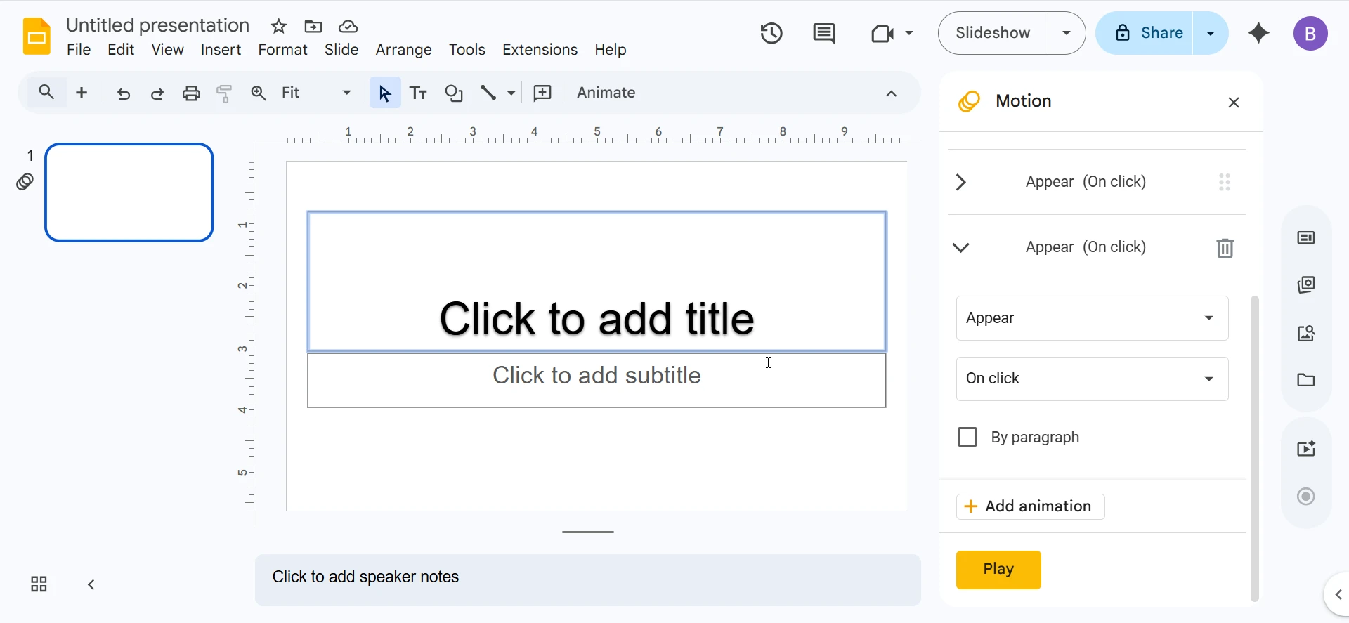 Open animations