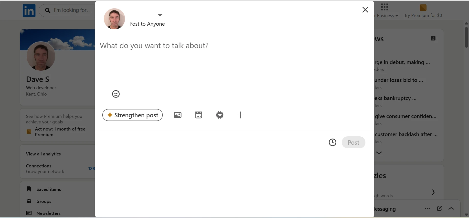 Create Post Modal