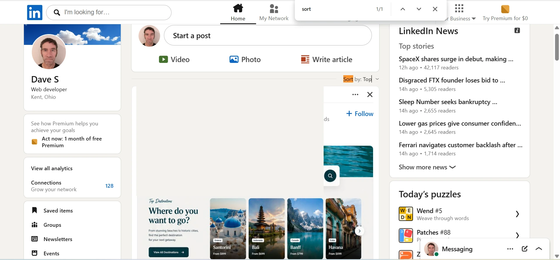 Feed Left Sidebar