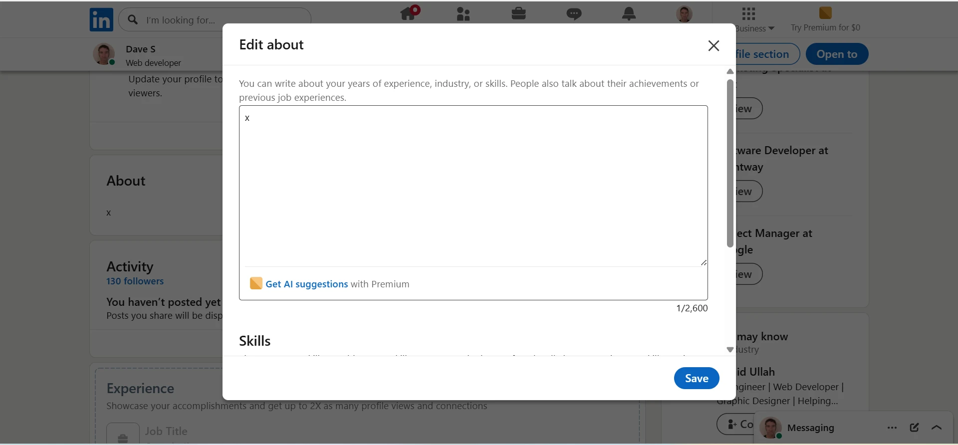 About Edit Modal