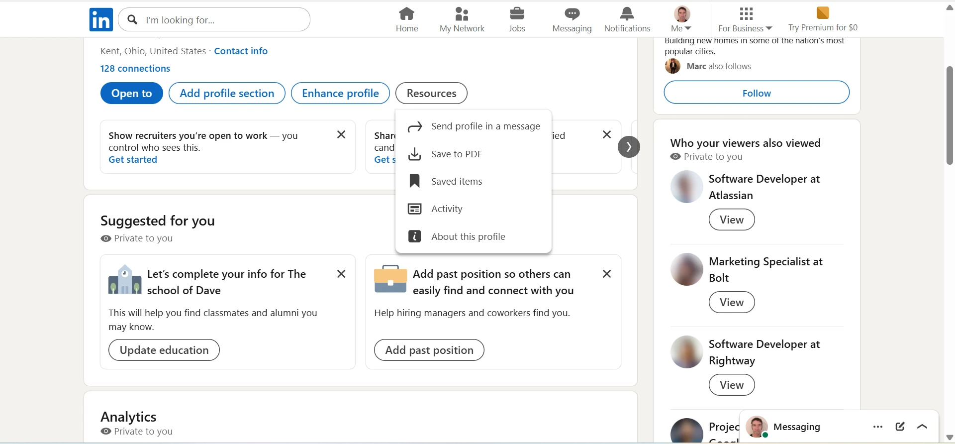View activity