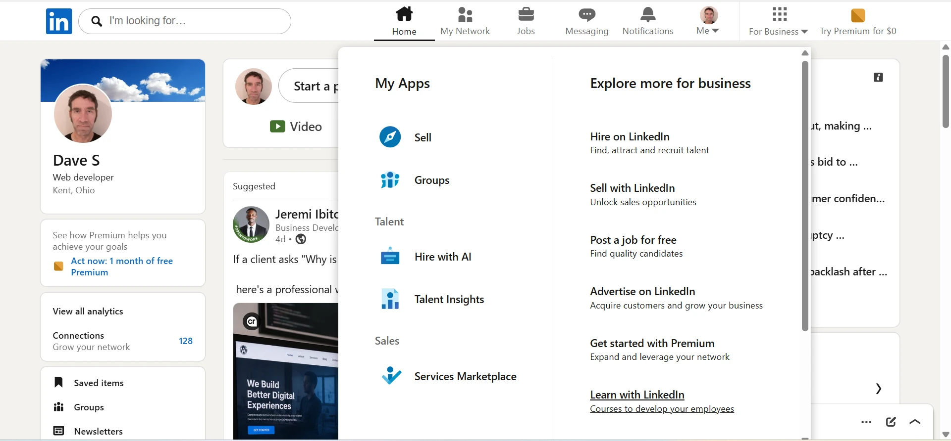 For Business Menu Scroll Bridge
