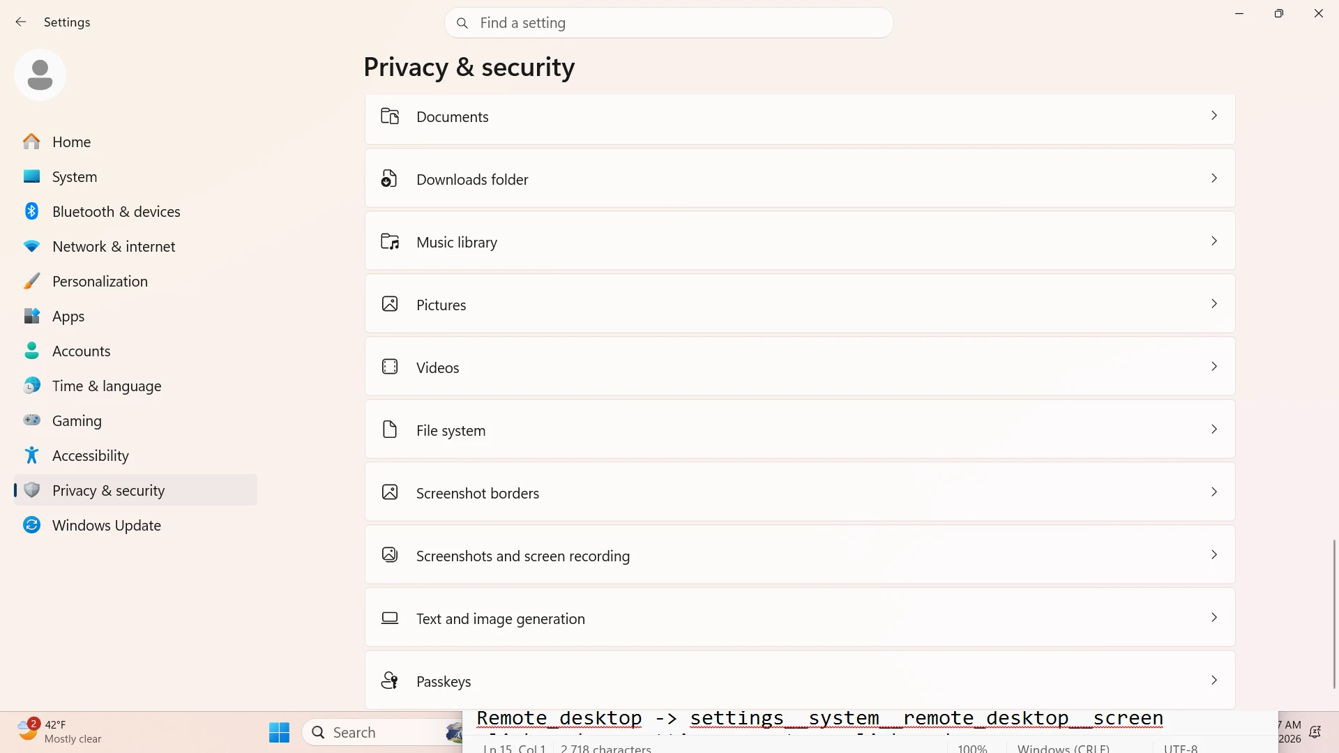Privacy and Security Screen (Scrolled 3)