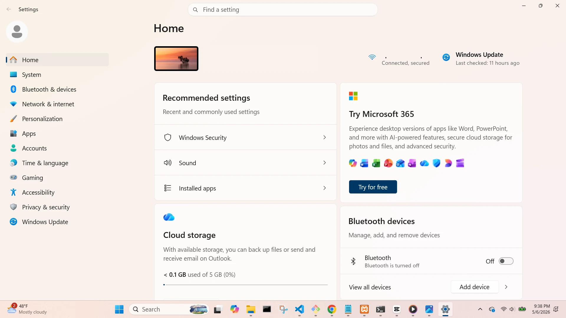 Windows 11 Settings Screen