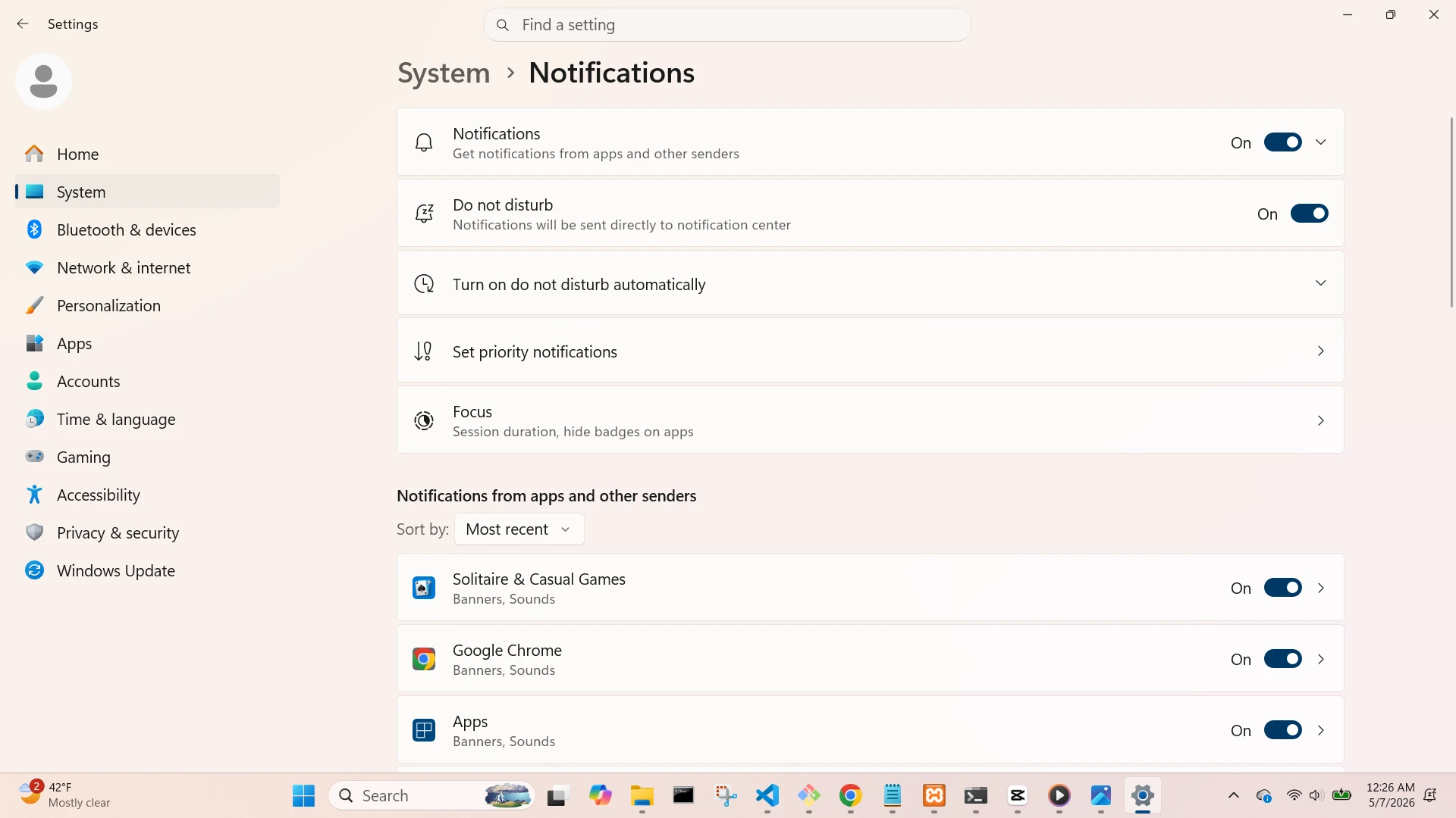Device notifications